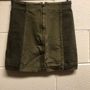 Free People Green Mini Skirt